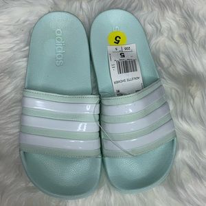 - - NWT ADIDAS ADILETTE SHOWER SLIDES MINT G…